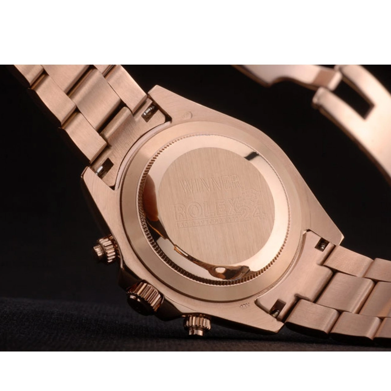 MiroTime 0704 Rolex Daytona Ion Plated Tachymeter Rose Gold Strap Rose Gold Dial 80244